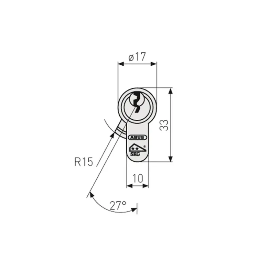 Abus deurcilinder E60NP High Security 30/30 mm