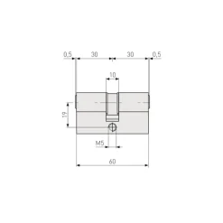 Abus deurcilinder E60NP High Security 30/30 mm