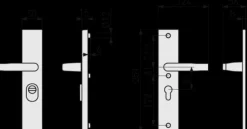 Abus veiligheidsbeslag LSZS 55 mm F1 met doorlopende deurkruk SKG***