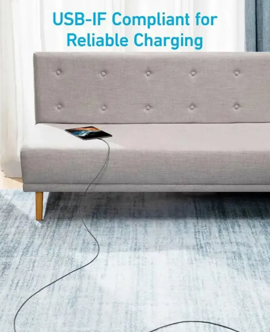 Anker 322 USB-C naar USB-C kabel snelladen 1 m zwart