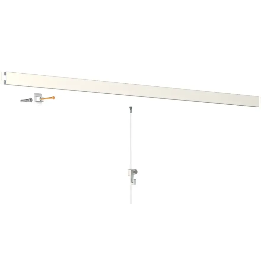 Artiteq Click Rail schilderij ophangsysteem compleet 2 meter wit crème RAL 9010