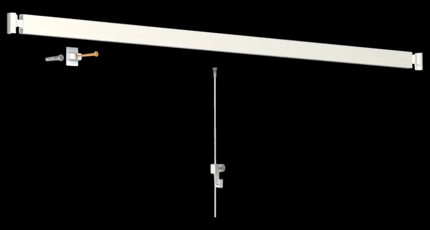 Artiteq Click Rail schilderij ophangsysteem compleet 6 meter wit RAL 9016 overschilderbaar