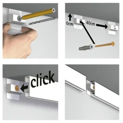 Artiteq Click Rail schilderij ophangsysteem compleet 2 meter aluminium