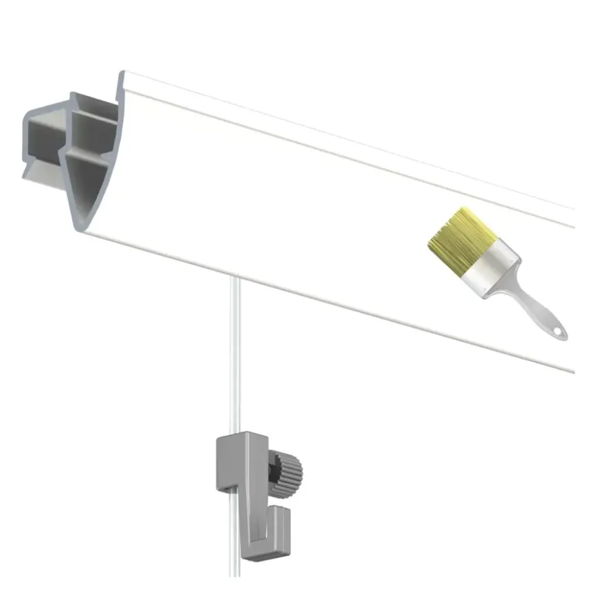 Artiteq Up Rail schilderij ophangsysteem compleet 2 meter wit (RAL 9016) overschilderbaar