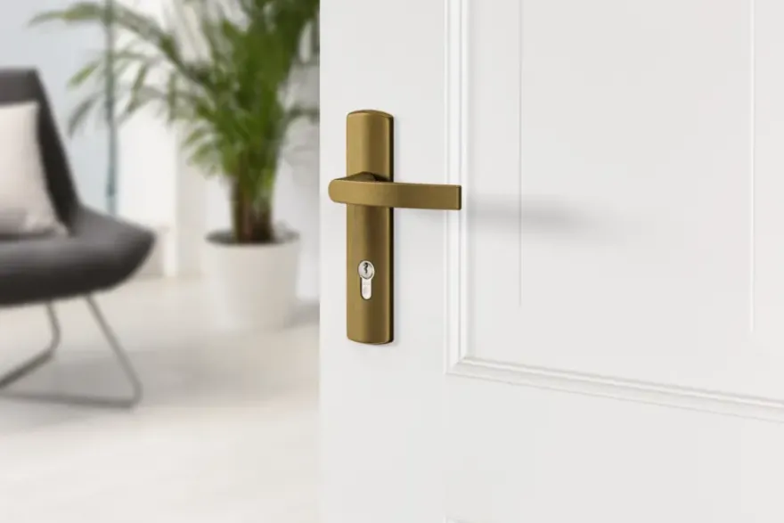 AXA deurkrukset Curve Blok brons blindschild sleutelgat PC72