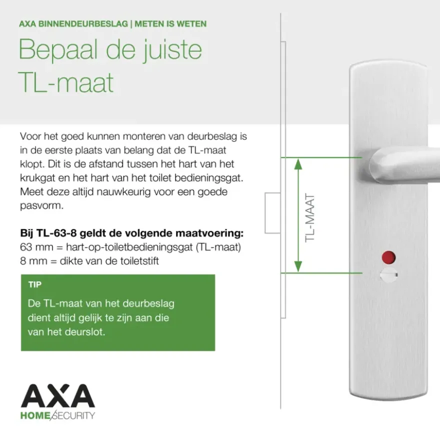 AXA deurkrukset Curve Blok zwart blindschild zilver wc-/badkamersluiting 63/8