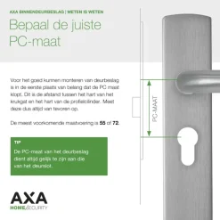 AXA deurkrukset Curve Milan brons blindschild sleutelgat PC55