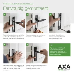 AXA deurkrukset Curve Milan goud blindschild