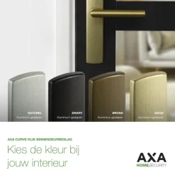 AXA deurkrukset Curve Milan goud blindschild