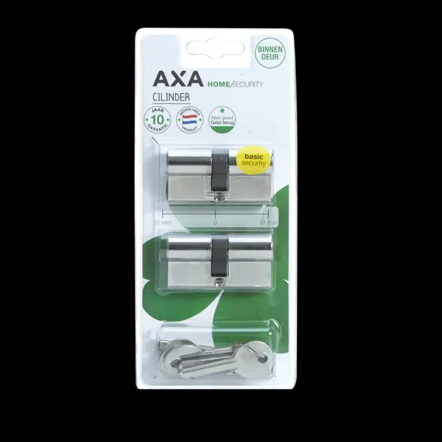 AXA profielcilinder 30-30mm gelijksluitend 2 stuks
