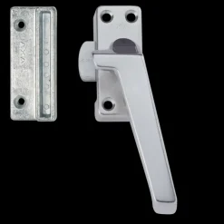 AXA raamsluiting met drukknop rechts aluminium buitendraaiend