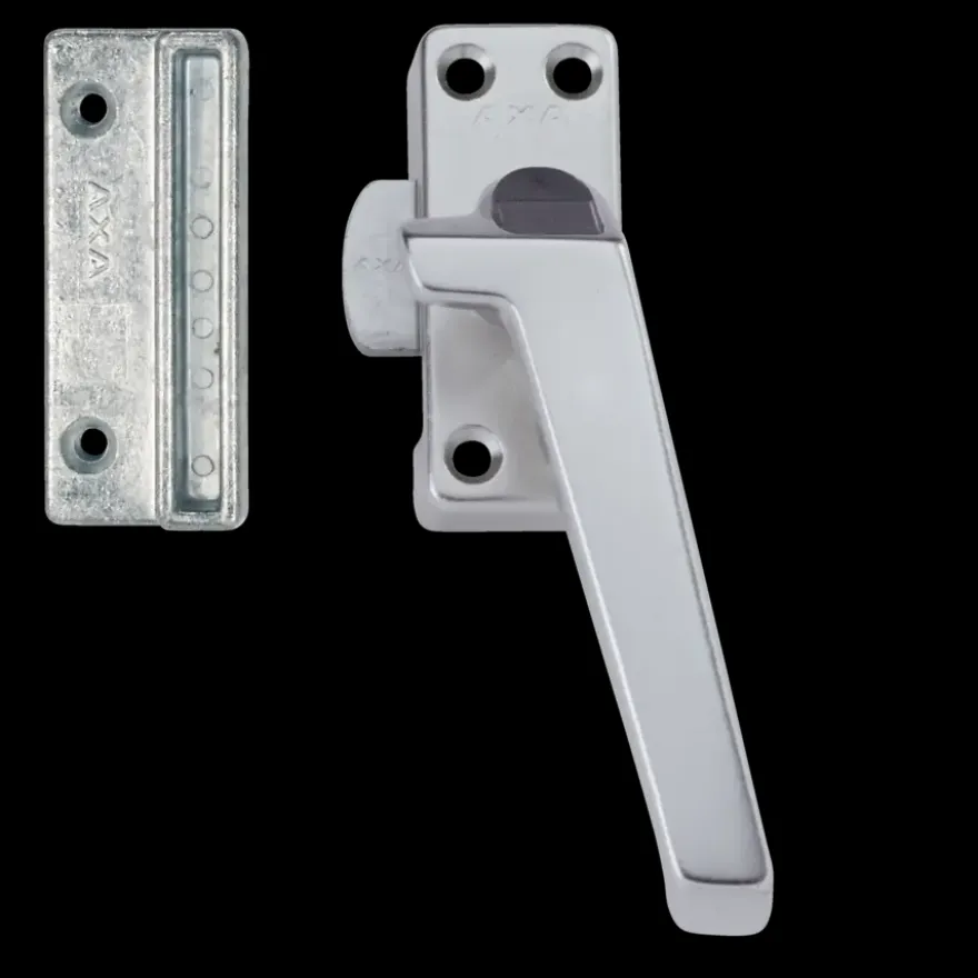 AXA raamsluiting met drukknop rechts aluminium buitendraaiend