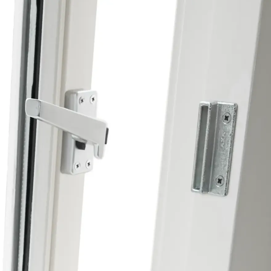 AXA raamsluiting met drukknop links aluminium buitendraaiend