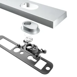 AXA veiligheidsbeslag Edge achterdeur aluminium langschild met SKG 3-sterren 92 mm