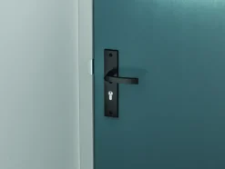 AXA veiligheidsbeslag Edge voordeur zwart langschild met SKG 3-sterren 55 mm