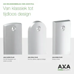 AXA veiligheidsbeslag Oval achterdeur zwart smal schild met SKG 3-sterren 92 mm
