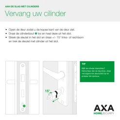 AXA veiligheidscilinder security 30-45mm SKG** gelijksluitend 3 stuks