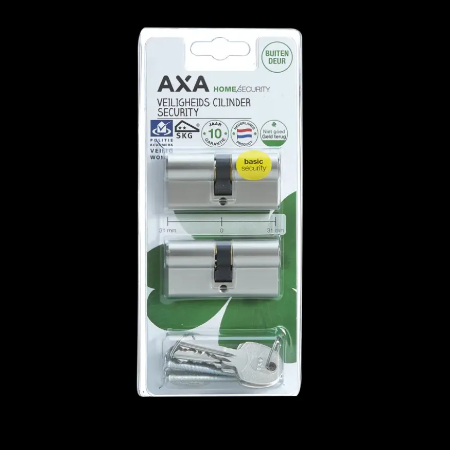 AXA veiligheidscilinder security 30-30mm SKG** gelijksluitend 2 stuks