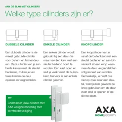 AXA veiligheidscilinder security enkel 30-10mm SKG**