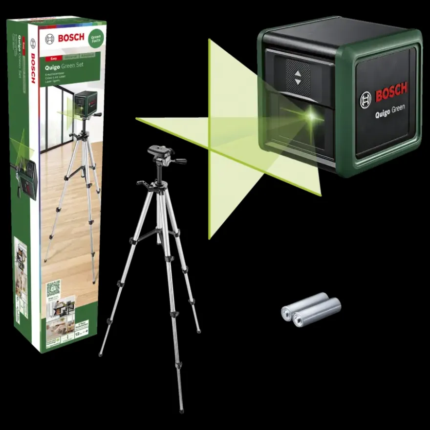 Bosch kruislijnlaser Quigo Green incl. statief