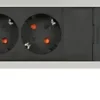 Brennenstuhl Stekkerdoos met schakelaar en USB 4-voudig zwart/grijs 1,8 meter snoer