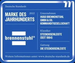 Brennenstuhl Stekkerdoos met schakelaar en USB 4-voudig zwart/grijs 1,8 meter snoer