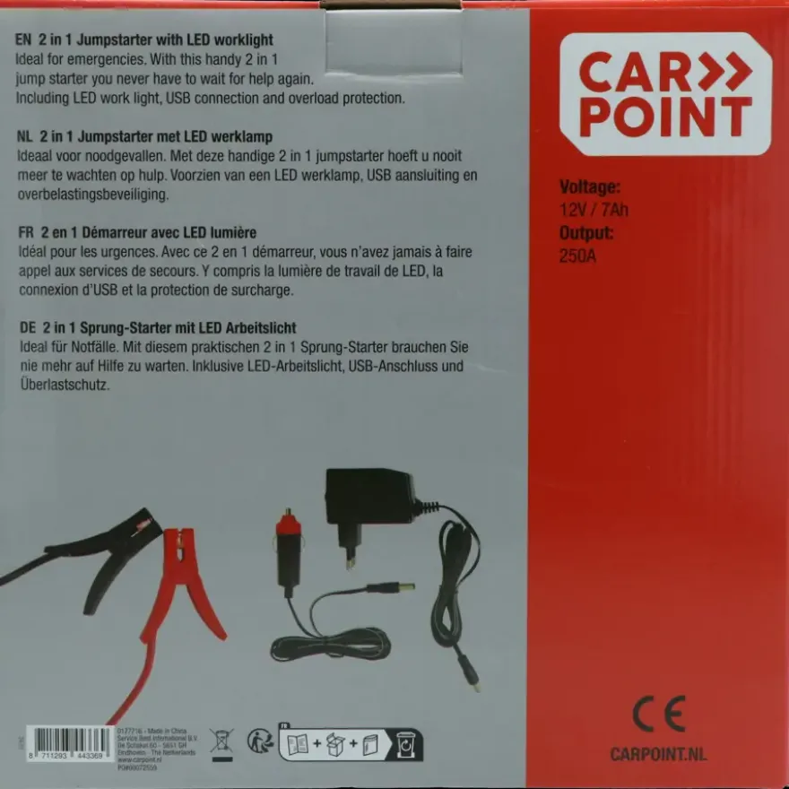 Carpoint Jumpstarter 12V/7AH 2in1 LED