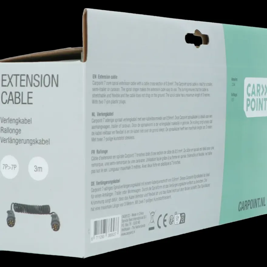Carpoint spiraal trailer verlengkabel 7p - 7p stekker/stekker