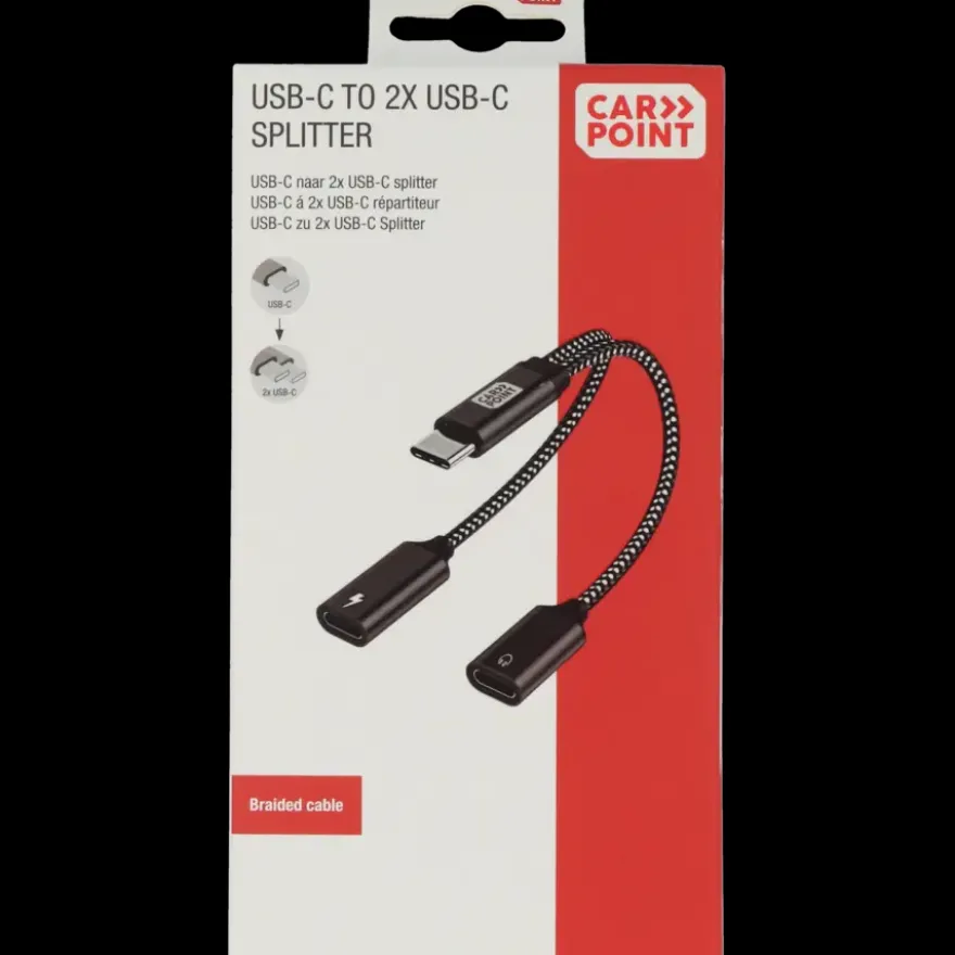 Carpoint splitter USB-C naar dubbele USB-C kabel