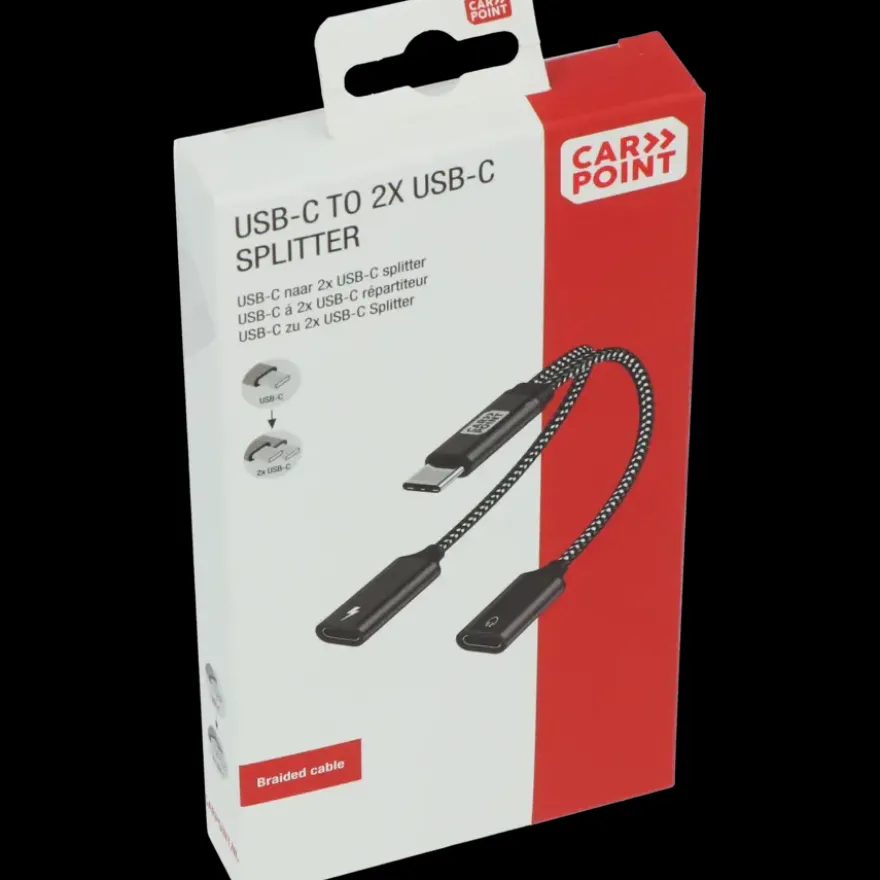 Carpoint splitter USB-C naar dubbele USB-C kabel