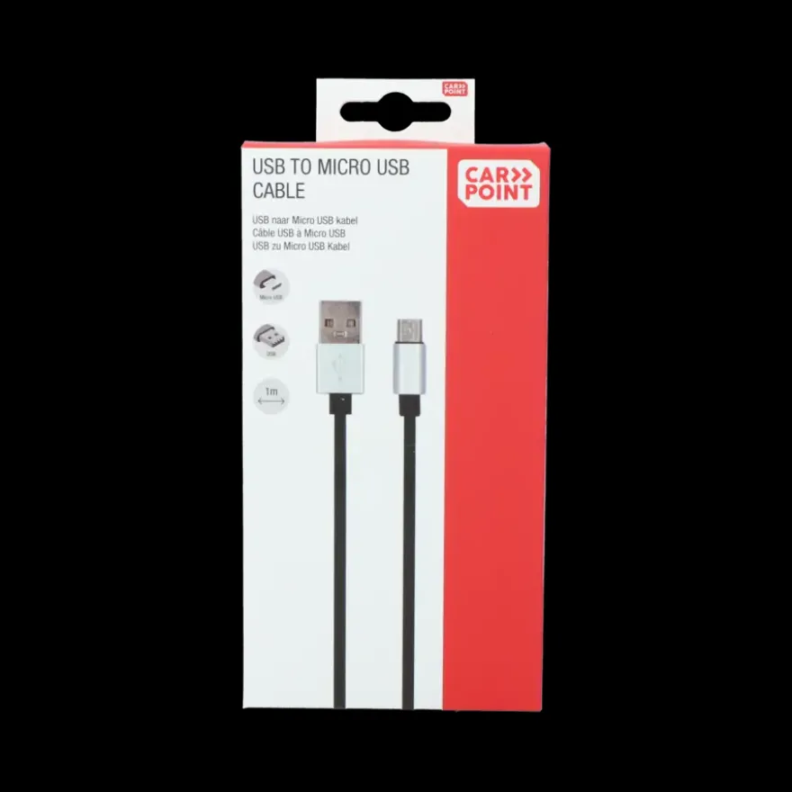 Carpoint USB>Micro USB kabel 1 Meter