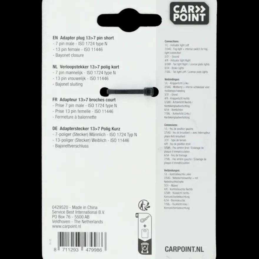 Carpoint Verloopstekker 7>13 Polig
