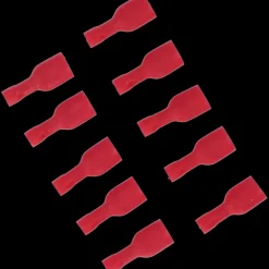 Carpoint Vlakstekerhuls 1541 6.3x0.8mm rood blister 10 Stuks