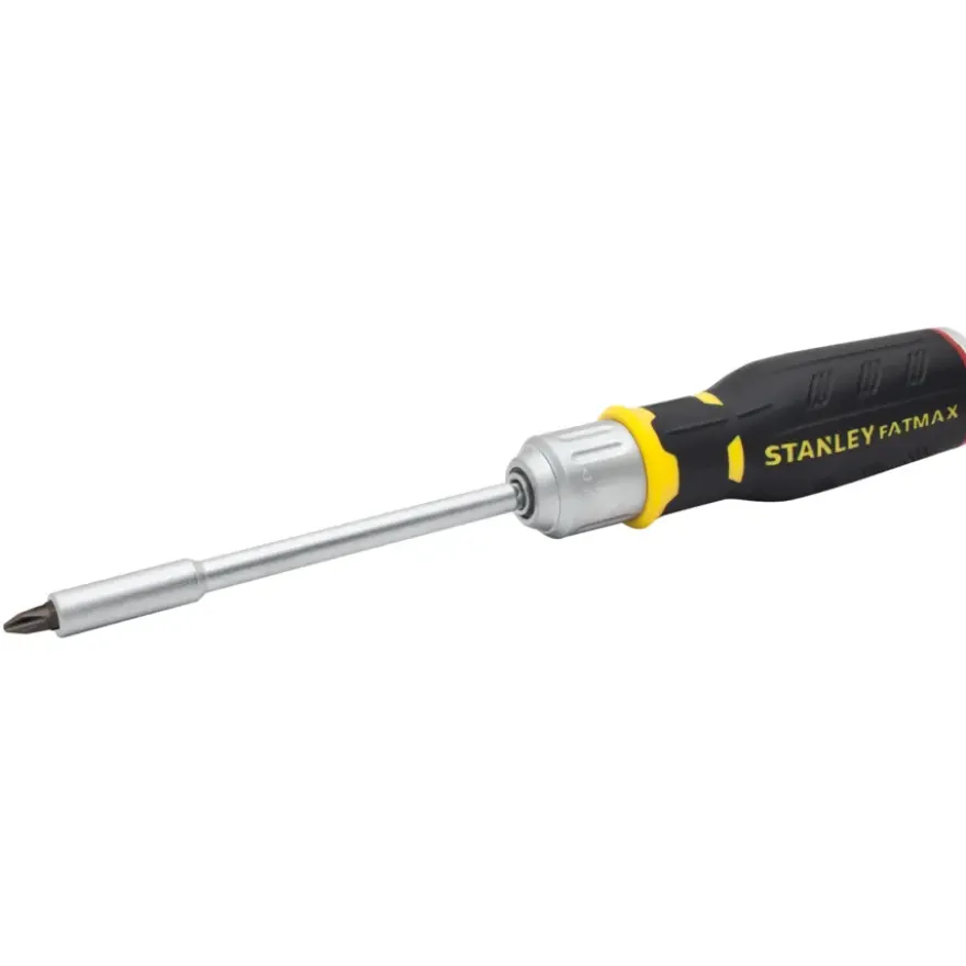 De Stanley schroevendraaier met ratel incl 12 bits