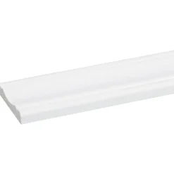 Decorlijst grenen 8x45 mm wit gegrond lengte 270 cm