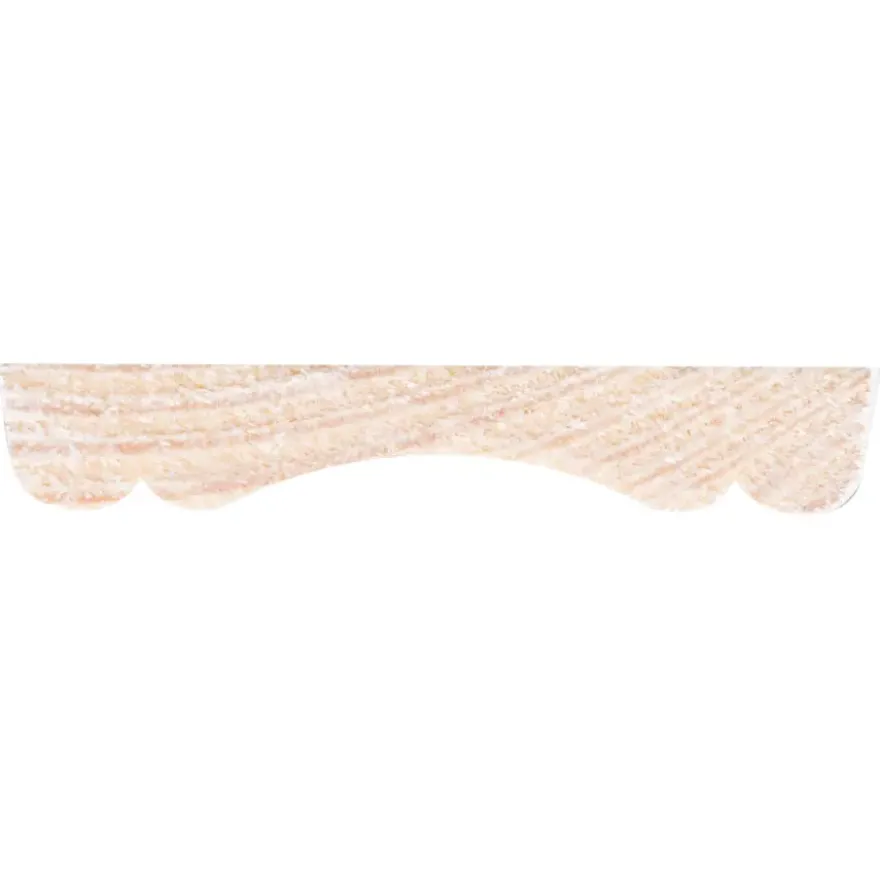 Decorlijst grenen 8x45 mm wit gegrond lengte 270 cm