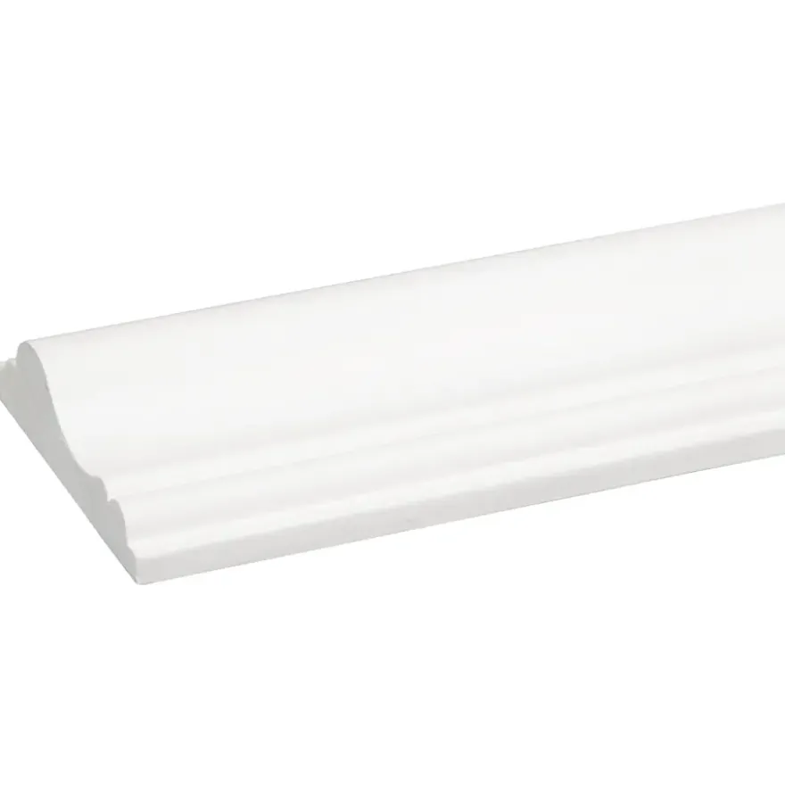 Decorlijst grenen 18x68 mm wit gegrond lengte 270 cm