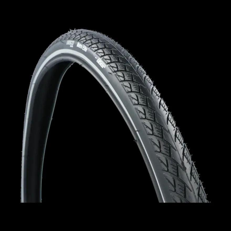 Dresco anti-lek buitenband metro elite 28x1 5/8x 1 1/4 (32-622) reflectie zwart