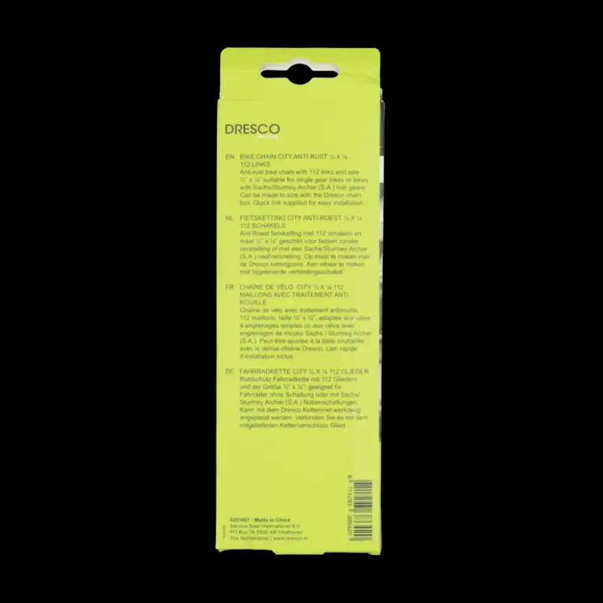 Dresco city fietsketting anti-roest 1/2X1/8