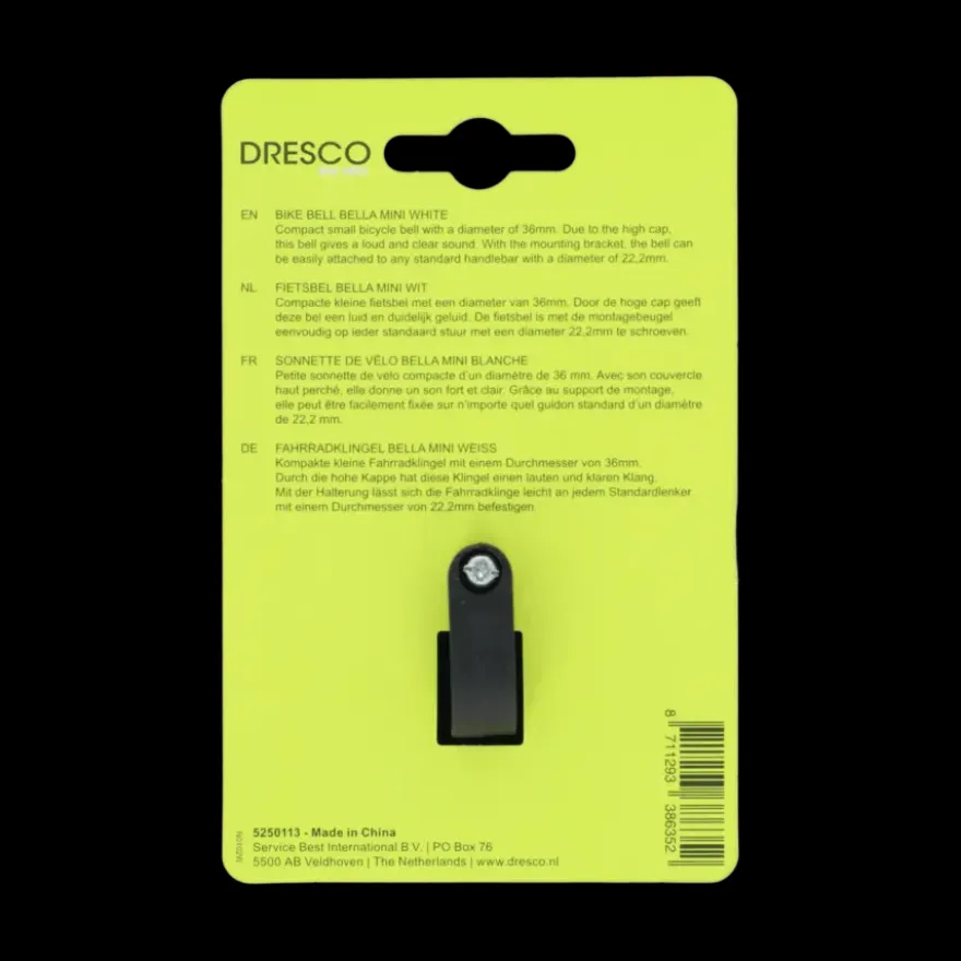 Dresco fietsbel bella mini wit