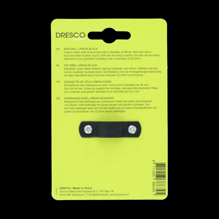 Dresco fietsbel urban zwart