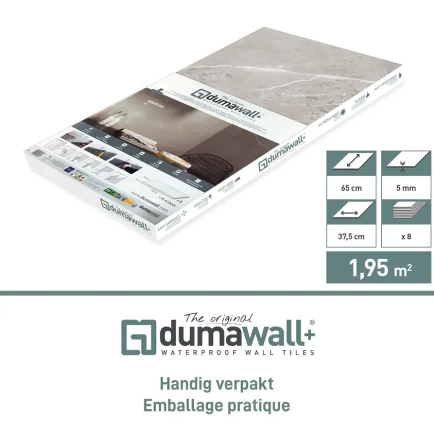 Dumawall+ wandtegel kunststof Modica 1,95m² 37,5x65cm 8 stuks