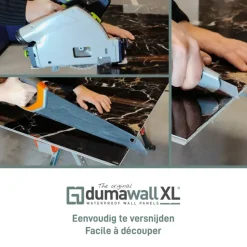 Dumawall XL kunststof wandbekleding Tavira glans 4,68m² 90x260cm - 2 stuks