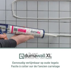 Dumawall XL kunststof wandbekleding Evora glans 4,68m² 90x260cm - 2 stuks