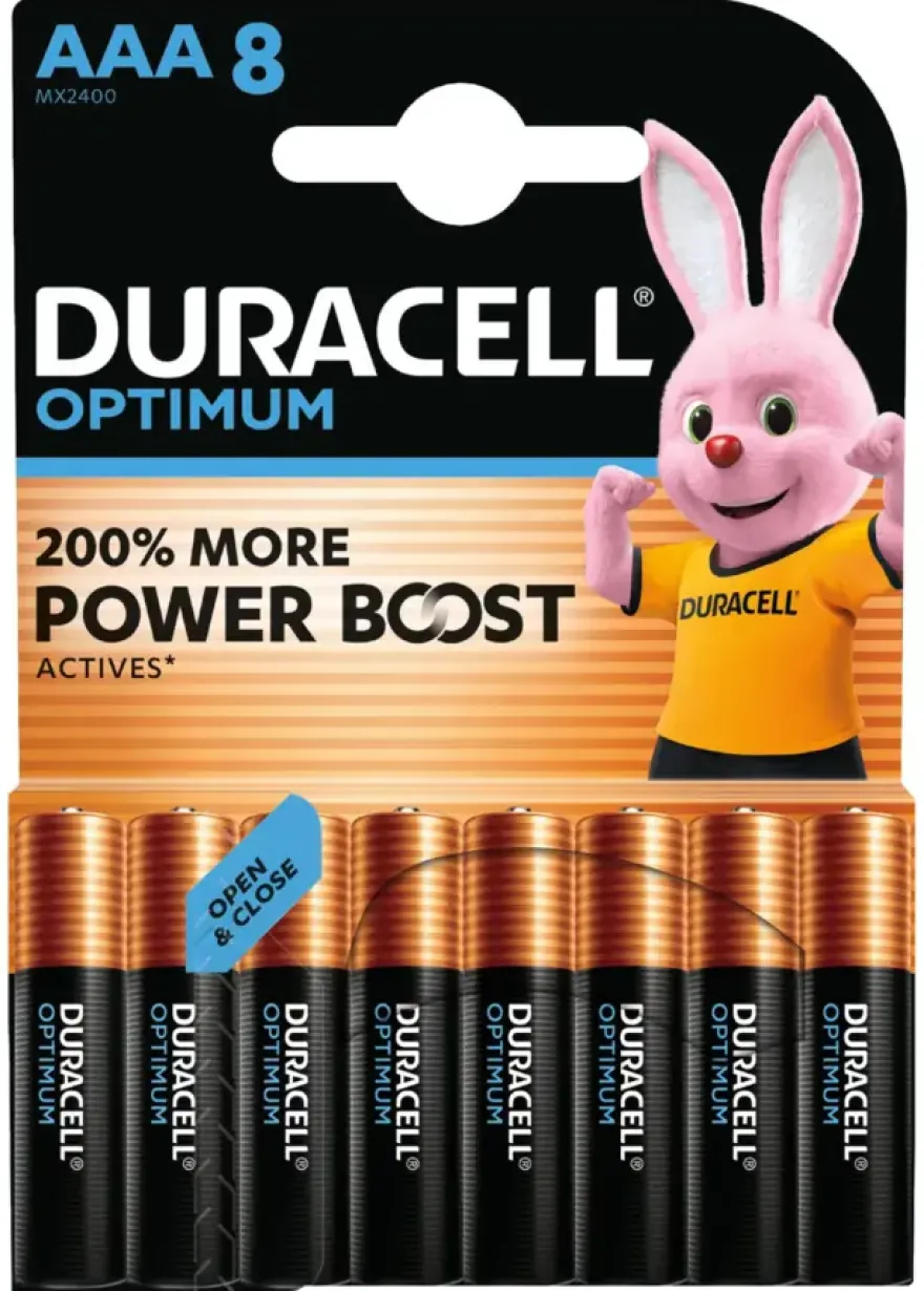 Duracell Batterij AAA Alkaline Optimum 8 stuks