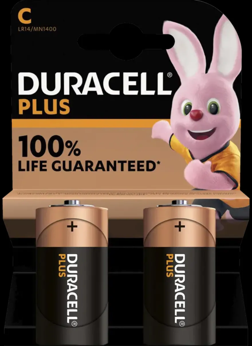 Duracell Batterij C Alkaline Plus 2 stuks