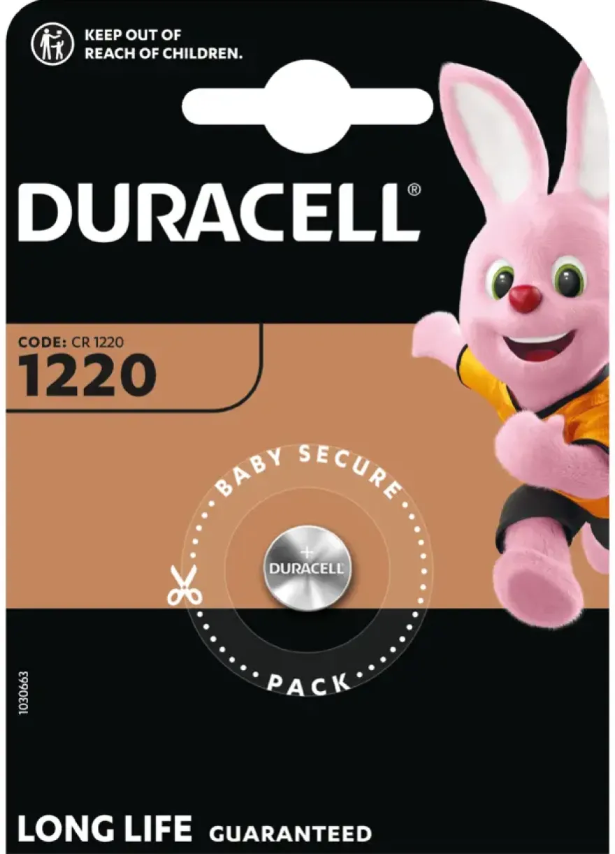 Duracell Batterij CR1220 Lithium knoopcelbatterij