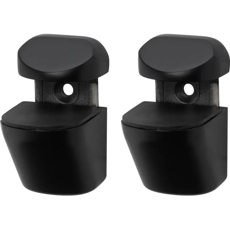 Duraline plankdrager clip mat zwart 2 stuks