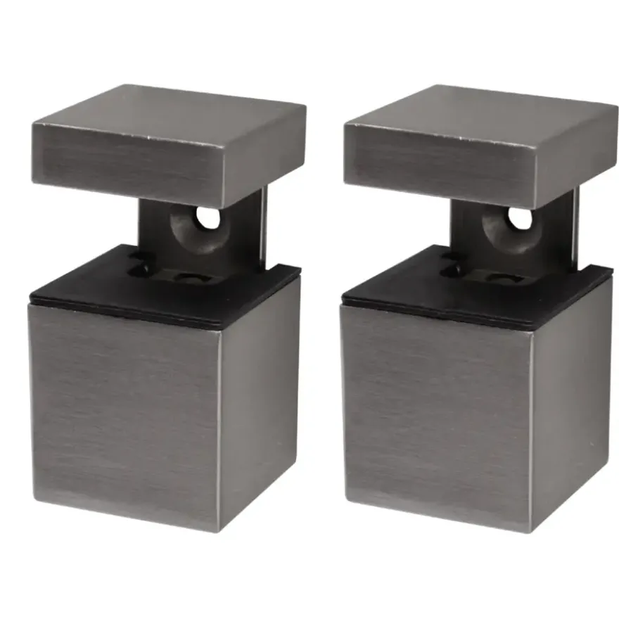 Duraline plankdrager clip cube mini geborsteld nikkel