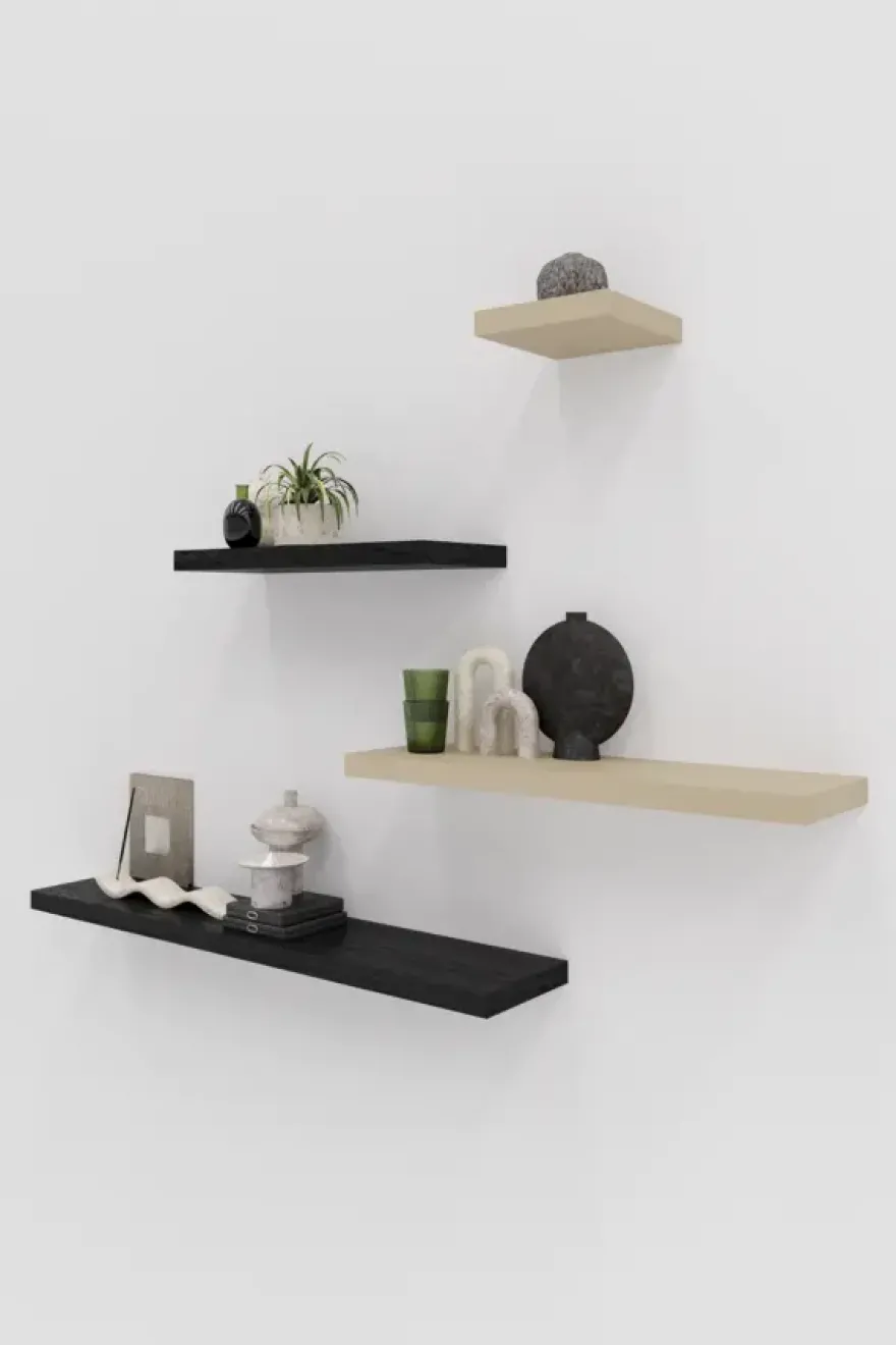Duraline wandplank XL4 zwart eiken 60x23,5 cm 38 mm